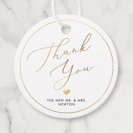 PixDezinesフェイク金ゴールドルクス書道ありがとう フェイバータグ (正面)