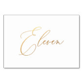 PixDezinesフェイク金ゴールドロマンチック書道イレブン テーブルナンバー (裏面)