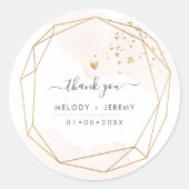 PixDezinesフェイク金ゴールド宝石ファセットフレーム ラウンドシール (正面)