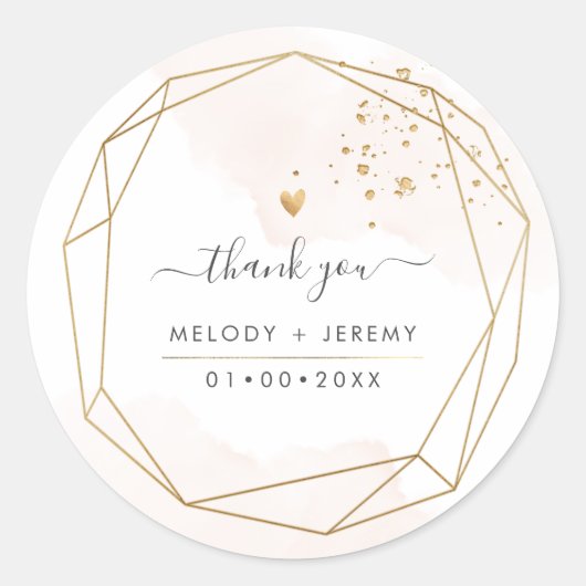 PixDezinesフェイク金ゴールド宝石ファセットフレーム ラウンドシール (正面)