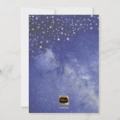 PixDezinesフェイク金ゴールド+シルバー、Over the Moon 招待状 (裏面)