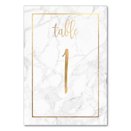 PixDezinesフェイク金ゴールド/テーブルNo 1+/大理石 テーブルナンバー (正面)