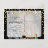 PixDezinesフェイク金ゴールド/紙吹雪救/日付/DIYカラー 案内ポストカード (裏面)