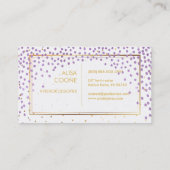 PixDezinesフェイク金ゴールド+薄紫振り分け 名刺 (裏面)