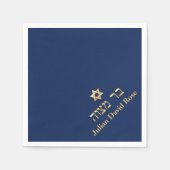 PixDezinesフェイク金ゴールド、DIYカラー、バー(ユダヤ教の)バル・ミツバー スタンダードカクテルナプキン (正面)