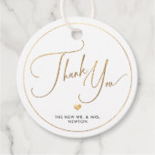 PixDezinesフェイク金ゴールドLuxe書道ありがとうFa フェイバータグ (正面)