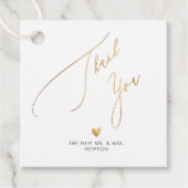 PixDezinesフェイク金ゴールドLuxe書道ありがとうFa フェイバータグ (正面)