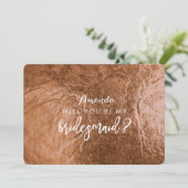 PixDezinesフェイク Copperが表示される…Bridesmaid 招待状 (スタンド正面)