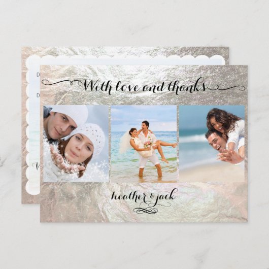 PixDezinesフェイク silver/結婚sの写感謝してい真あなた ポストカード (正面/裏面)