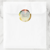 PixDezinesフェザー/グリーン/オレンジ ラウンドシール (バッグ)