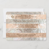 PixDezinesフォイルフェイク/シルバーストライプバー（ユダヤ教の）バル・ミツバー 招待状 (裏面)