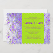 PixDezinesフォイルフェイク/チュニス・ダマスクバルミツワー 招待状 (裏面)