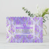 PixDezinesフォイルフェイク/チュニス・ダマスクバルミツワー 招待状 (スタンド正面)