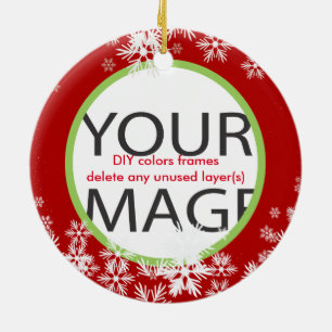 PixDezinesフォトカスタムオーナメント/DIYカラー セラミックオーナメント