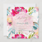 PixDezinesフォト《キリスト教》洗礼式や命名式水彩花 招待状 (裏面)