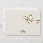 PixDezinesフクロウ·写真テンプレートの誕生のアナウンス 案内状 (裏面)