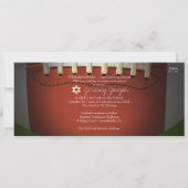 PixDezinesフットボール✡バー(ユダヤ教の)バル・ミツバー、フィールドゴールポスト 招待状 (裏面)