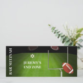 PixDezinesフットボ✡ールエンドゾーンバー(ユダヤ教の)バル・ミツバー 招待状 (スタンド正面)