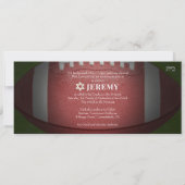 PixDezinesフットボ✡ールエンドゾーンバー(ユダヤ教の)バル・ミツバー 招待状 (裏面)