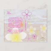 PixDezinesフラド救リーム日付ビーチ+波 案内ポストカード (裏面)