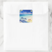 PixDezinesフラWave/プルメリア/Starfish スクエアシール (バッグ)