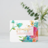 PixDezinesフローラの水彩画/パンジー救ズ/私たちの日付 セーブザデート (スタンド正面)