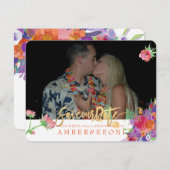 PixDezinesフローラの水彩画/パンジー救ズ/私たちの日付 セーブザデート (正面/裏面)