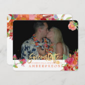 PixDezinesフローラの水彩画/牡丹救/私たちの日付 セーブザデート (正面/裏面)