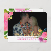 PixDezinesフローラ水の色救/当社日付 セーブザデート (正面/裏面)