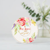 PixDezinesフローラ水カラーバルミツワー、牡丹 招待状 (スタンド正面)