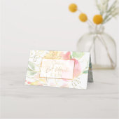 PixDezinesフローラ水彩アユ プレイスカード (裏面)