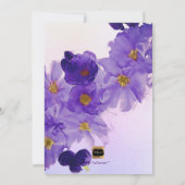 PixDezinesフローラ水彩カラーバルミツワー 招待状 (裏面)