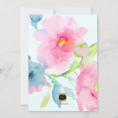 PixDezinesフローラ水彩バルミツワー 招待状 (裏面)