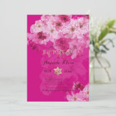 PixDezinesフローラ水彩バルミツワー 招待状 (スタンド正面)