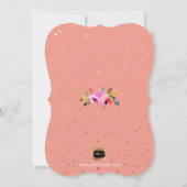 PixDezinesフローラ水彩ブランチ+バブリー 招待状 (裏面)