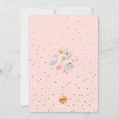 PixDezinesフローラ水彩卒業パーティー 招待状 (裏面)