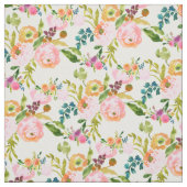 PixDezinesフローラ水彩画/ランヌカルス ファブリック (見本)