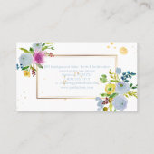 PixDezinesフローラ水彩画/ランヌカルス 名刺 (裏面)