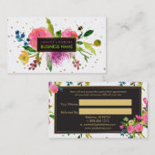PixDezinesフローラ水彩紹介カード 紹介カード (正面/裏面)
