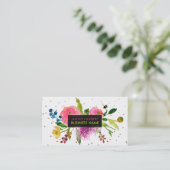 PixDezinesフローラ水彩紹介カード 紹介カード (スタンド正面)