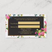 PixDezinesフローラ水彩紹介カード 紹介カード (裏面)