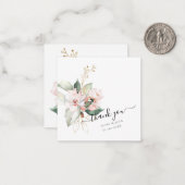 PixDezinesフローラ水彩赤面ピンクブーケ ノートカード (正面/裏面インサイチュ)