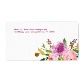 PixDezinesフローラ水彩/ランヌカルス/DIYcolor ラベル