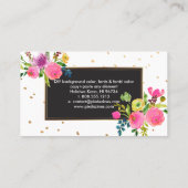 PixDezinesフローラ水彩/ランヌクルス/散水 名刺 (裏面)