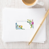 PixDezinesフローラ水彩/ランヌクルス/青 ラベル (インサイチュ)