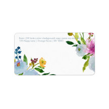 PixDezinesフローラ水彩/ランヌクルス/青