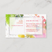 PixDezinesフローラ水彩/春ブーケ 名刺 (裏面)