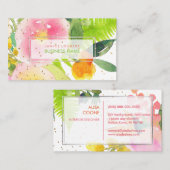 PixDezinesフローラ水彩/春ブーケ 名刺 (正面/裏面)