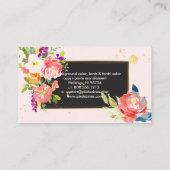 PixDezinesフローラ水彩/春ブーケ 名刺 (裏面)