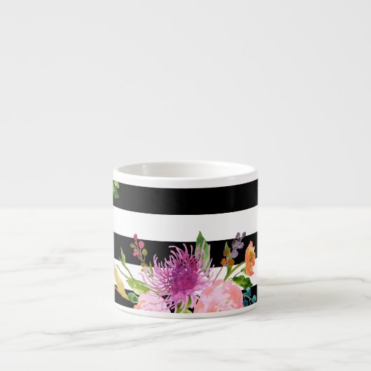 PixDezinesフローラ/水彩画/ランヌカルス エスプレッソカップ (正面)